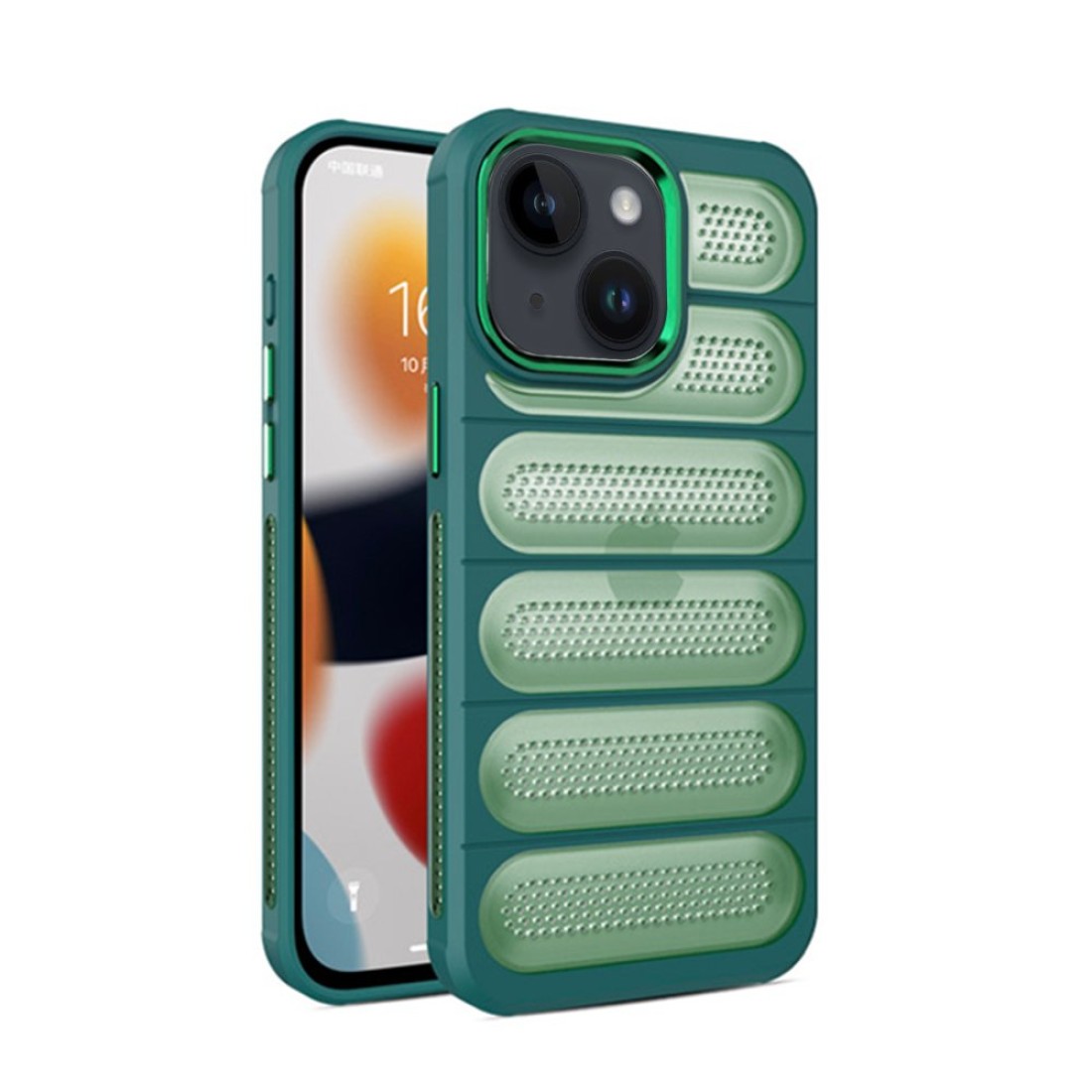  iPhone 15 Kılıf Airmax Silikon Kapak - Koyu Yeşil
