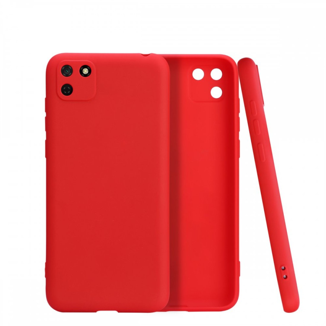  Huawei Y5P Kılıf First Silikon - Kırmızı