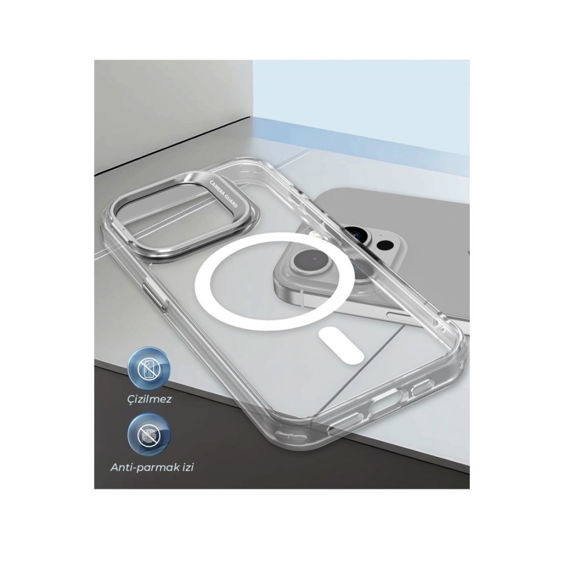 Joko iPhone 15 Armor Magsafe Kapak - Şeffaf Joko iPhone 15 Armor Magsafe Kapak - Şeffaf