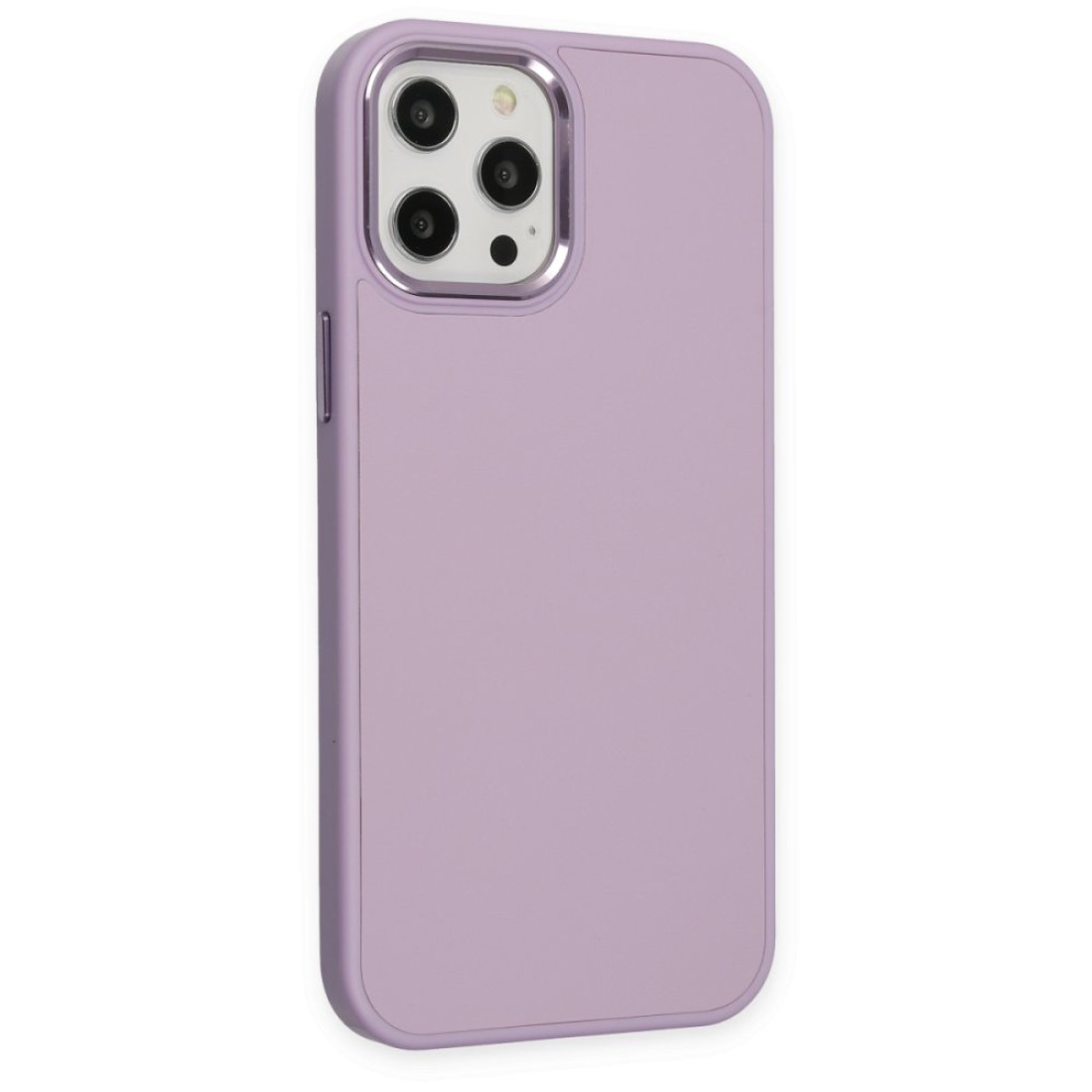  iPhone 12 Pro Kılıf Asya Deri Silikon - Lila