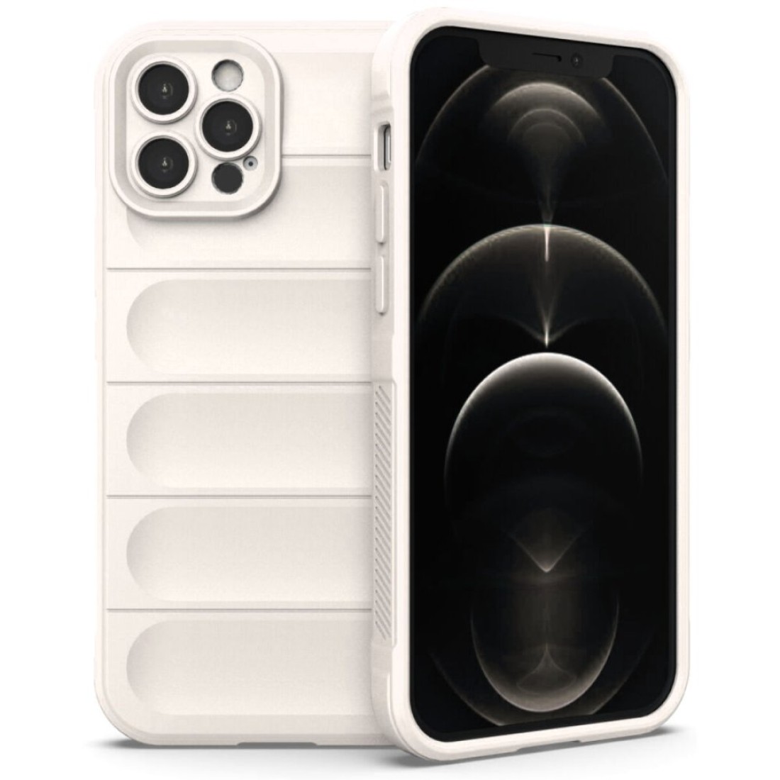  iPhone 12 Pro Kılıf Optimum Silikon - Krem