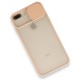  iPhone 7 Plus Kılıf Palm Buzlu Kamera Sürgülü Silikon - Pembe