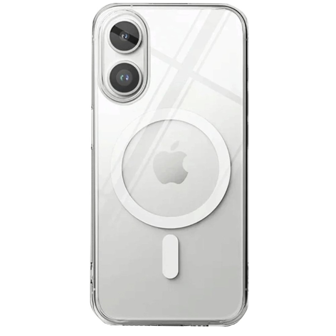  iPhone 16 Kılıf Magneticsafe Şeffaf Silikon - Şeffaf