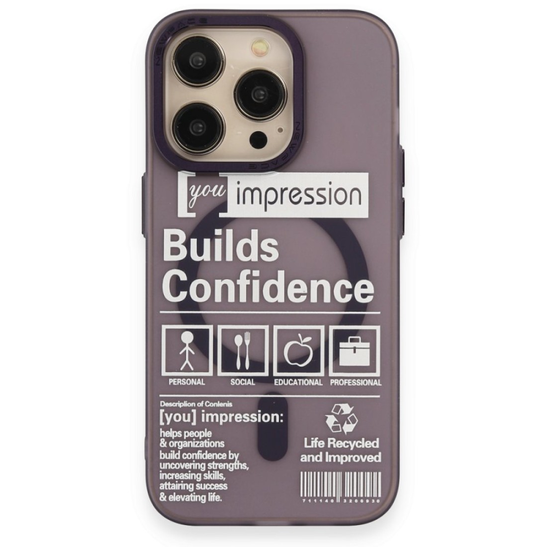  iPhone 14 Pro Kılıf Apollo Magneticsafe Desenli Kapak - Apollo Mor - 6