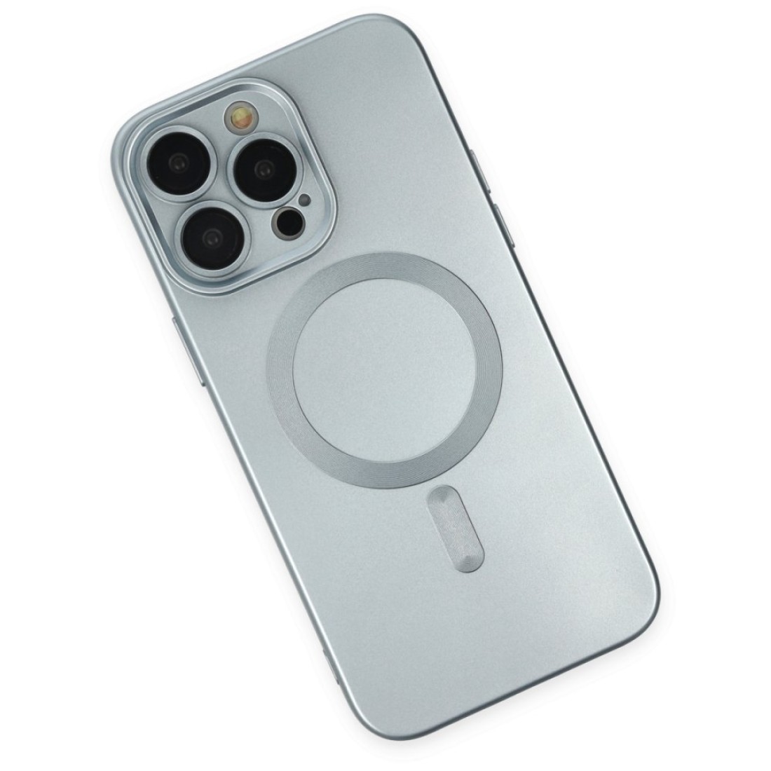  iPhone 14 Pro Kılıf Moshi Lens Magneticsafe Silikon - Sierra Blue