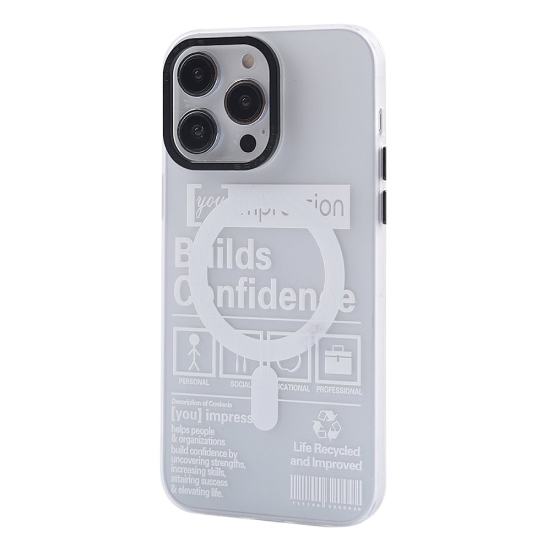  iPhone 14 Pro Kılıf Apollo Magneticsafe Desenli Kapak - Apollo Şeffaf - 4