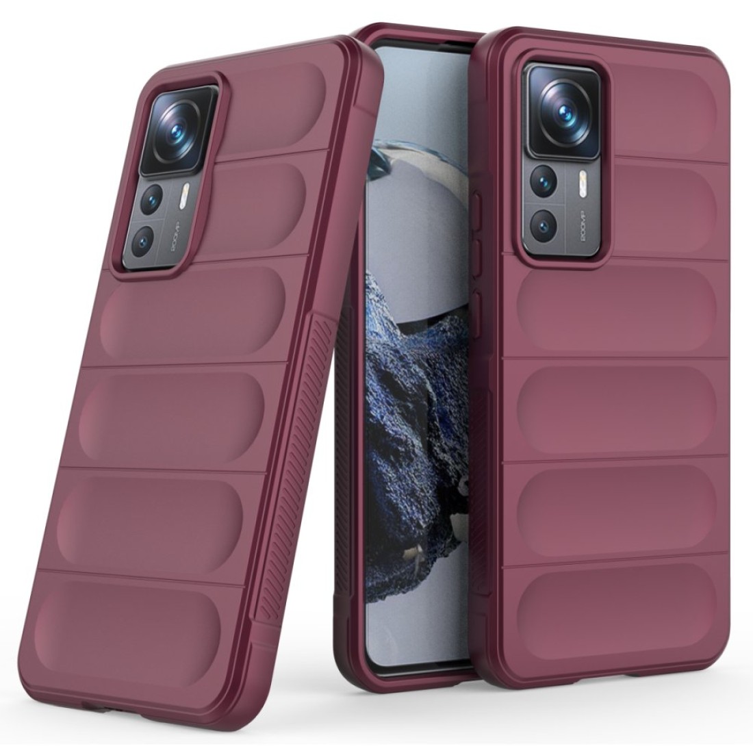  Xiaomi Mi 12T Pro Kılıf Optimum Silikon - Bordo