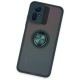 Xiaomi Redmi Note 12S Kılıf Montreal Yüzüklü Silikon Kapak - Yeşil