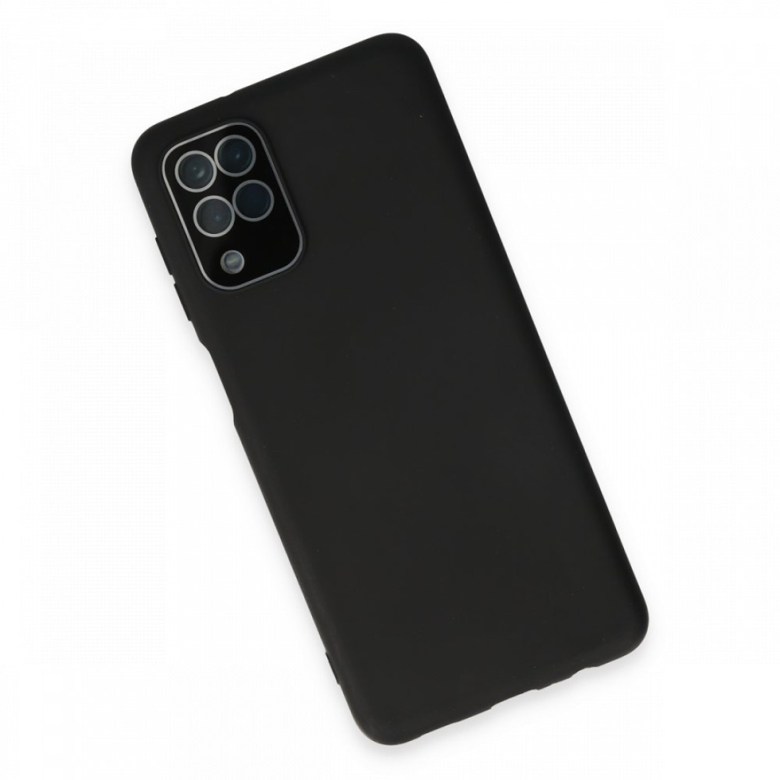 Samsung Galaxy A12 Kılıf Lansman Glass Kapak - Siyah Samsung Galaxy A12 Kılıf Lansman Glass Kapak - Siyah