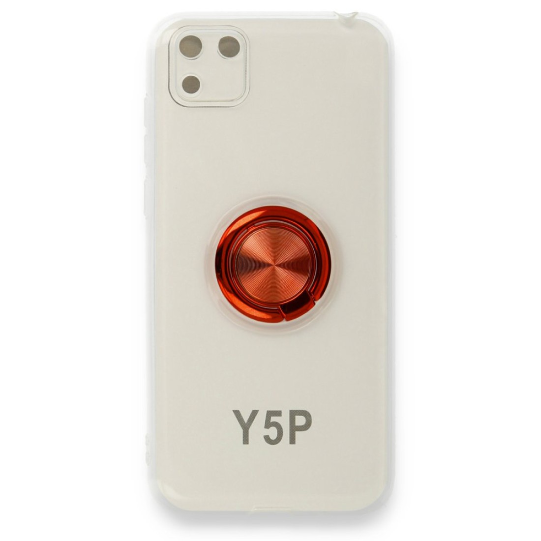  Huawei Y5P Kılıf Gros Yüzüklü Silikon - Kırmızı