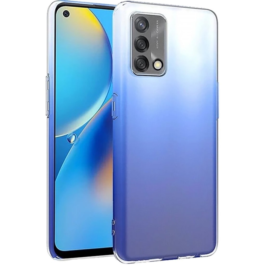  Oppo A74 4G Kılıf Deluxe 2mm Şeffaf Silikon - Şeffaf
