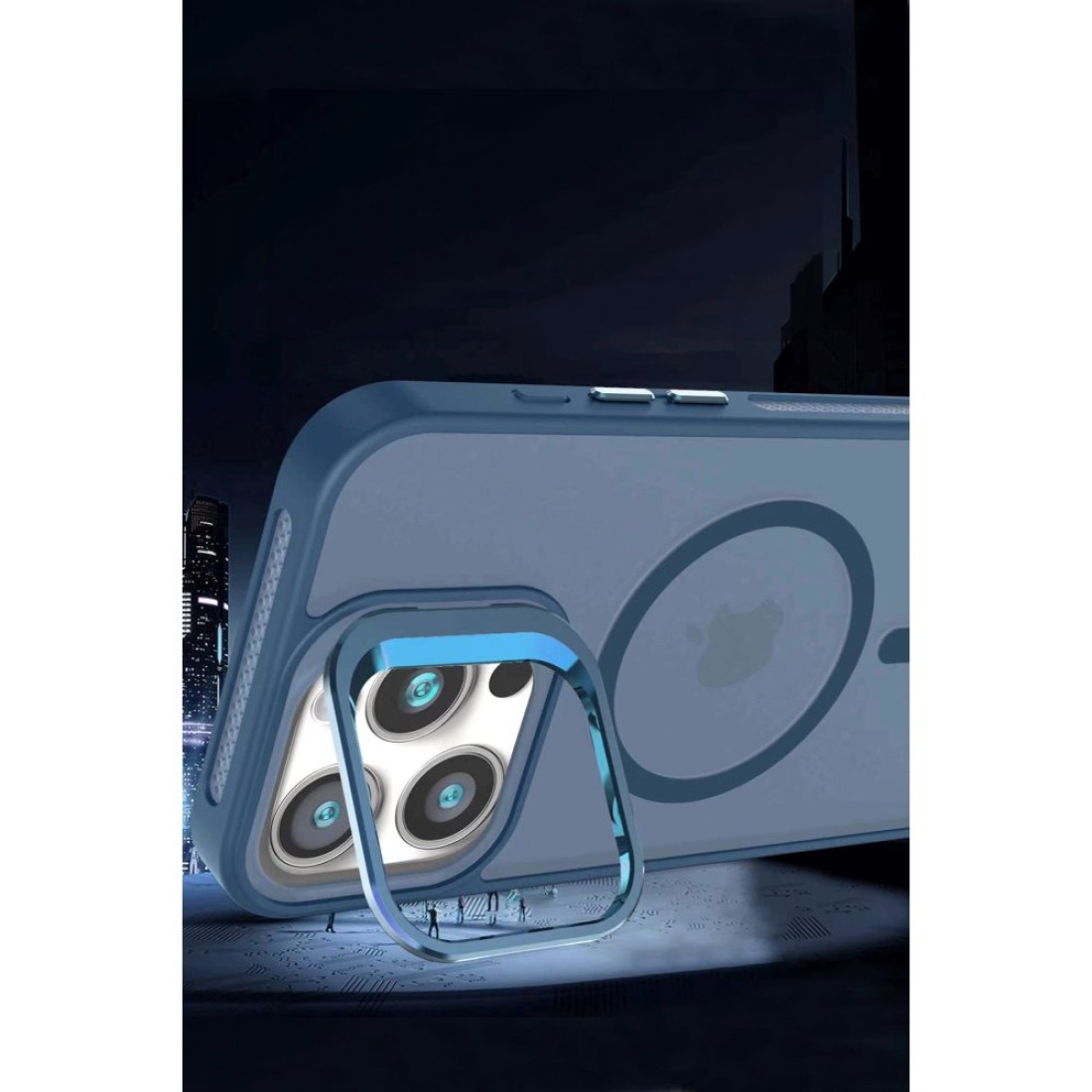 Joko iPhone 16 Pro Flet Lens Magsafe Kapak - Lacivert Joko iPhone 16 Pro Flet Lens Magsafe Kapak - Lacivert
