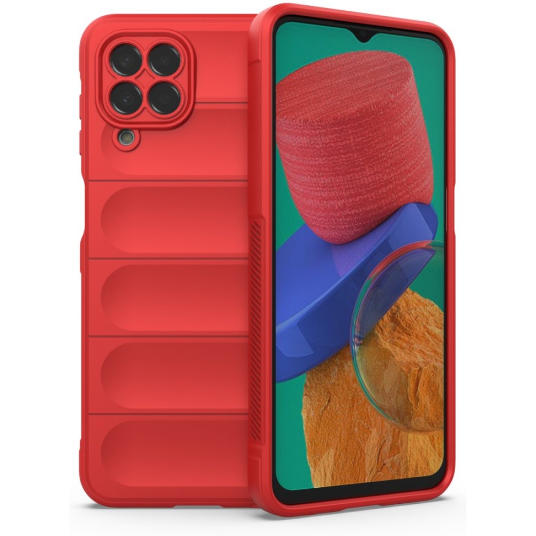  Samsung Galaxy M33 Kılıf Optimum Silikon - Kırmızı