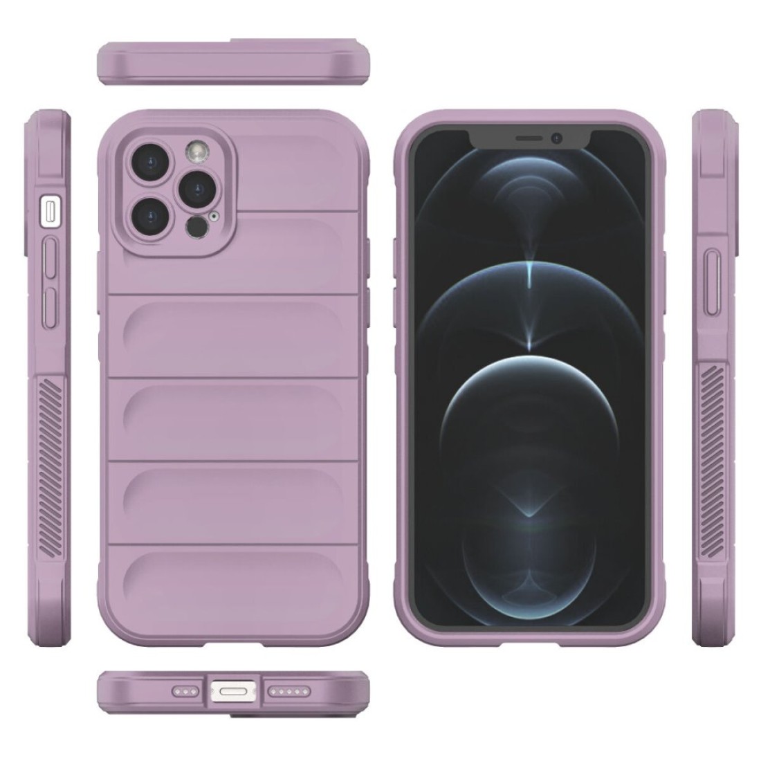 iPhone 12 Pro Kılıf Optimum Silikon - Mor iPhone 12 Pro Kılıf Optimum Silikon - Mor