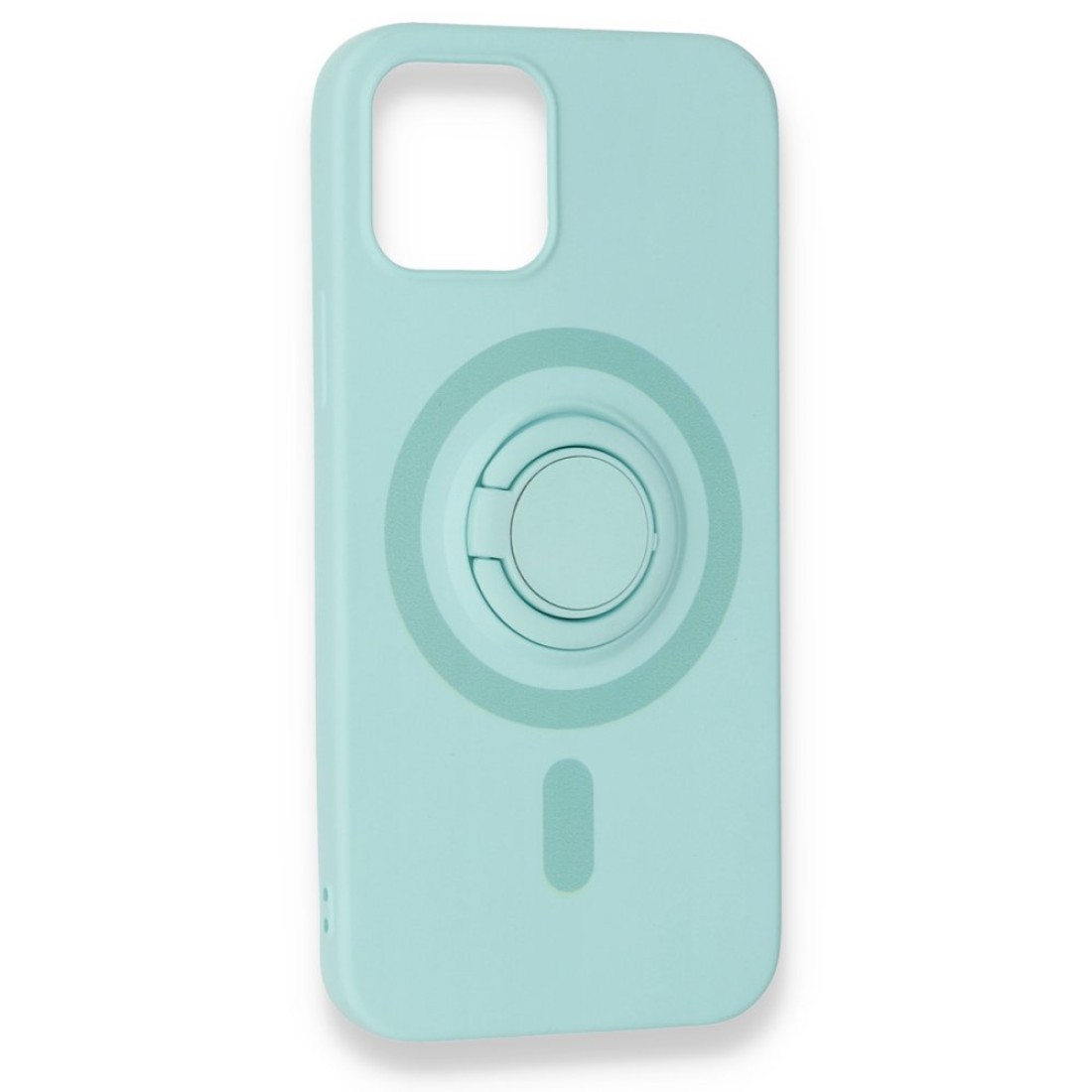  iPhone 12 Mini Kılıf Viktor Yüzüklü Silikon - Turkuaz
