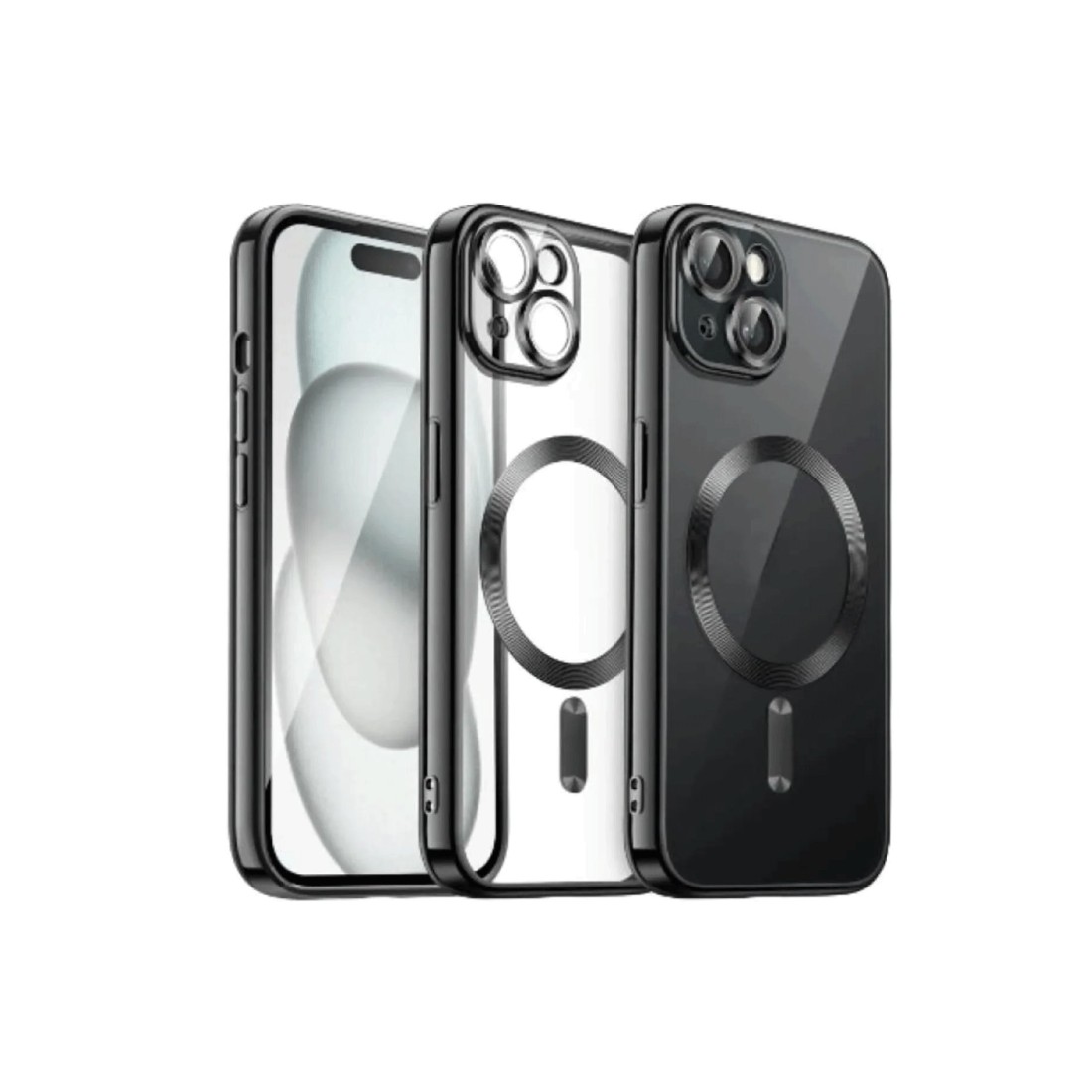  iPhone 15 Kılıf Kross Magneticsafe Kapak - Siyah