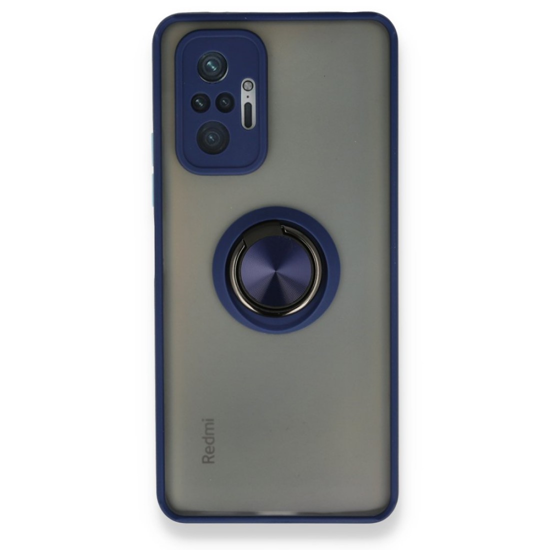  Xiaomi Redmi Note 10 Pro Kılıf Montreal Yüzüklü Silikon Kapak - Lacivert