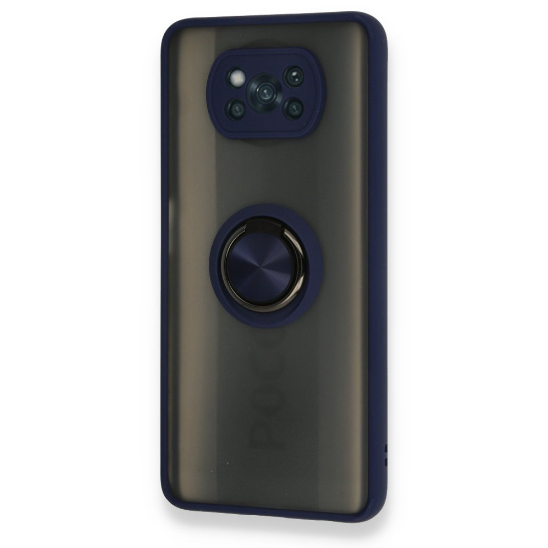Xiaomi Pocophone X3 Kılıf Montreal Yüzüklü Silikon Kapak - Lacivert Xiaomi Pocophone X3 Kılıf Montreal Yüzüklü Silikon Kapak - Lacivert
