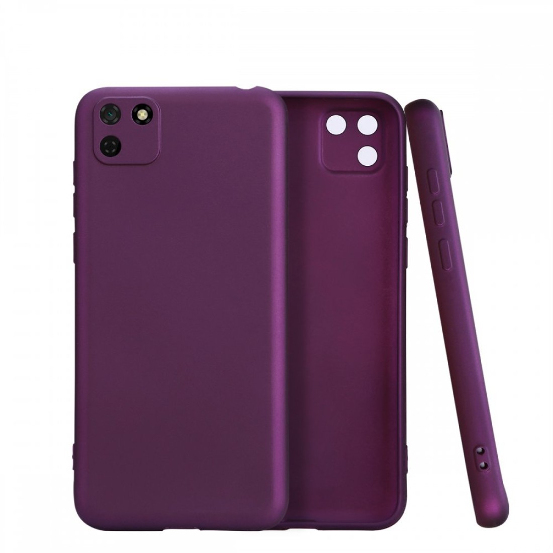  Huawei Y5P Kılıf First Silikon - Mürdüm