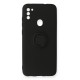  Samsung Galaxy M11 Kılıf Viktor Yüzüklü Silikon - Siyah