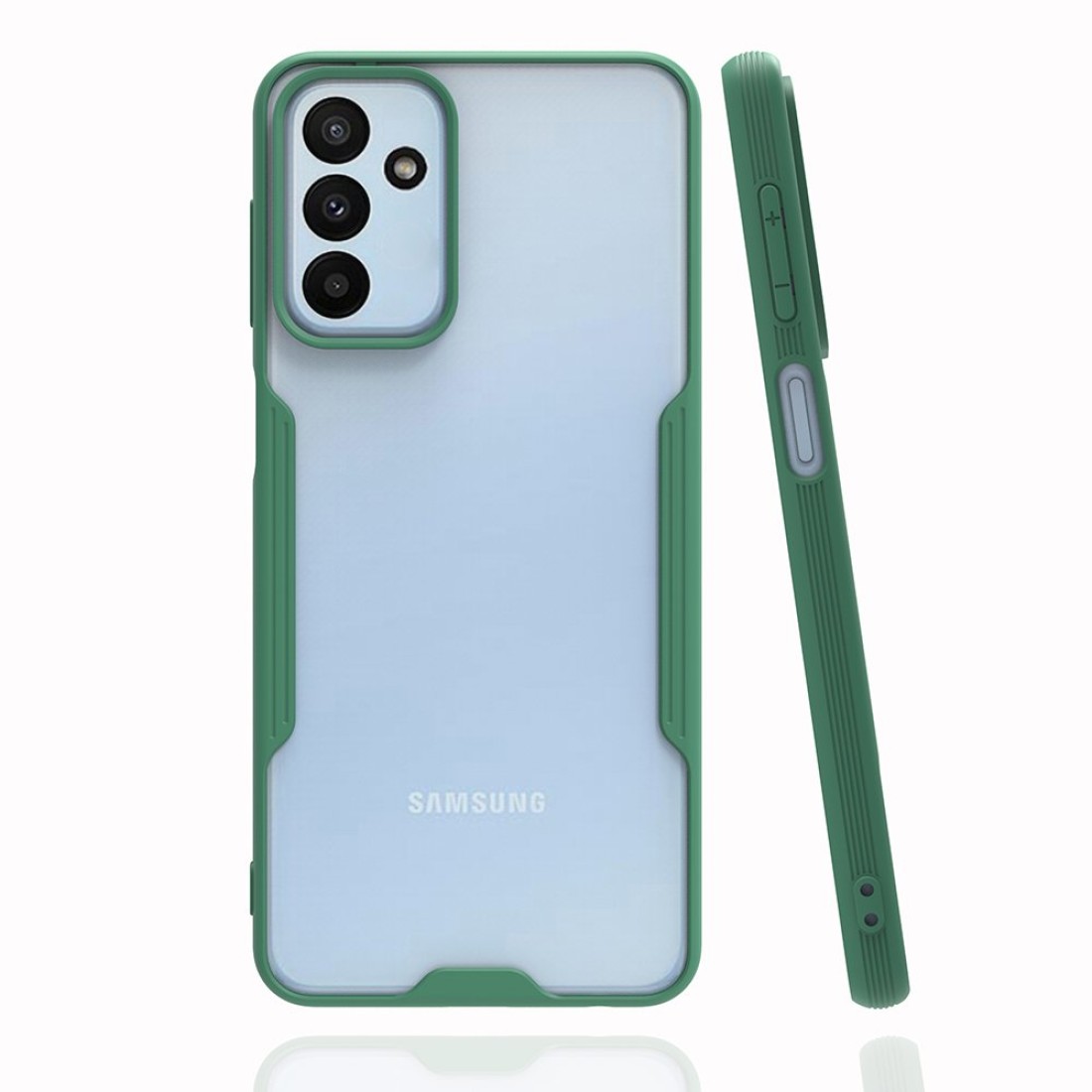  Samsung Galaxy M13 Kılıf Platin Silikon - Yeşil