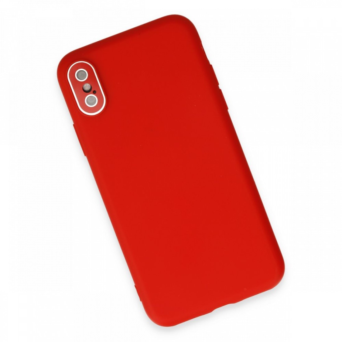  iPhone XS Kılıf Lansman Glass Kapak - Kırmızı