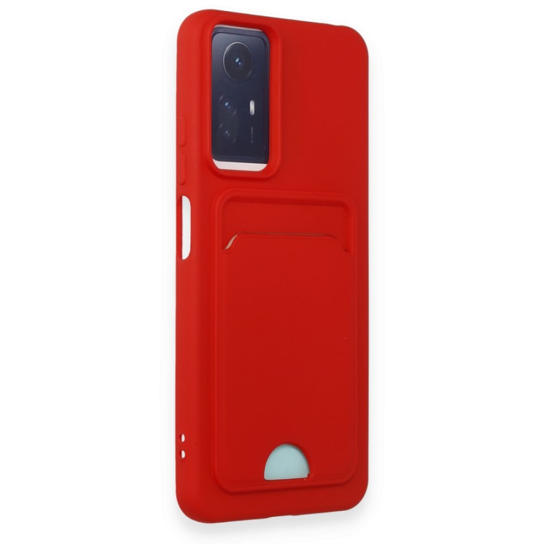  Xiaomi Redmi Note 12S Kılıf Kelvin Kartvizitli Silikon - Kırmızı