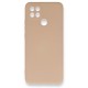  Oppo A15 Kılıf Nano içi Kadife Silikon - Pudra