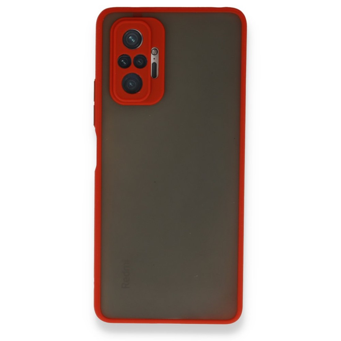  Xiaomi Redmi Note 10 Pro Kılıf Montreal Silikon Kapak - Kırmızı