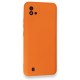  Realme C11 2021 Kılıf Nano içi Kadife Silikon - Turuncu