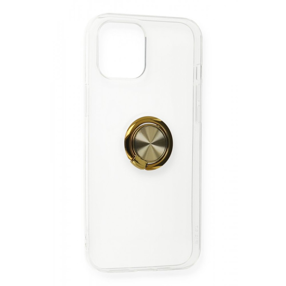  iPhone 12 Mini Kılıf Gros Yüzüklü Silikon - Gold