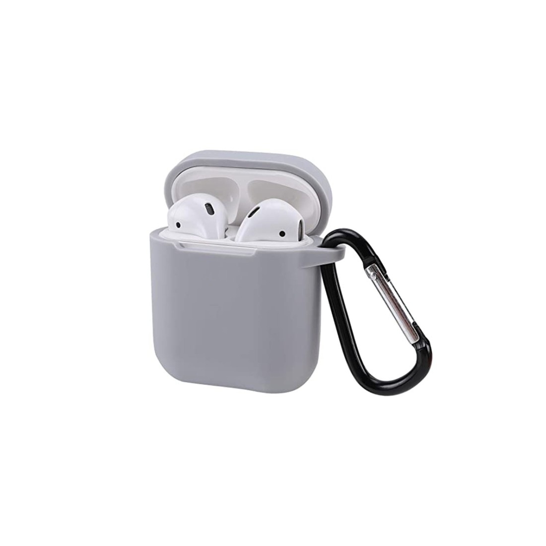  Airpods (1.nesil) Sert Silikon Kılıf - Gri