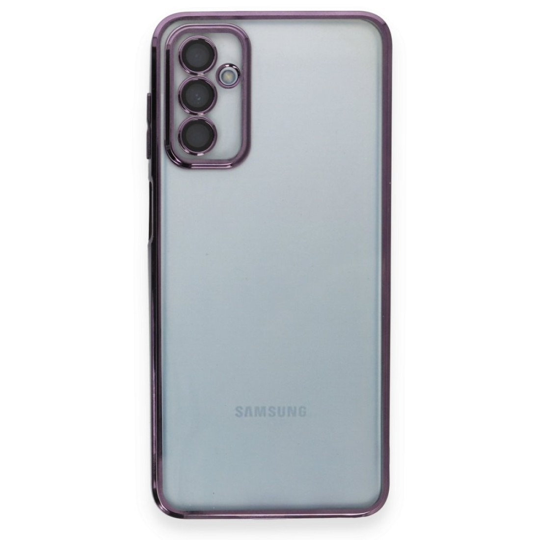  Samsung Galaxy M23 Kılıf Razer Lensli Silikon - Mor