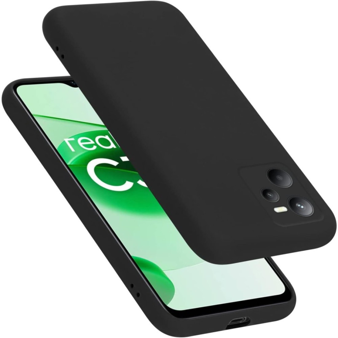  Realme C35 Kılıf First Silikon - Siyah