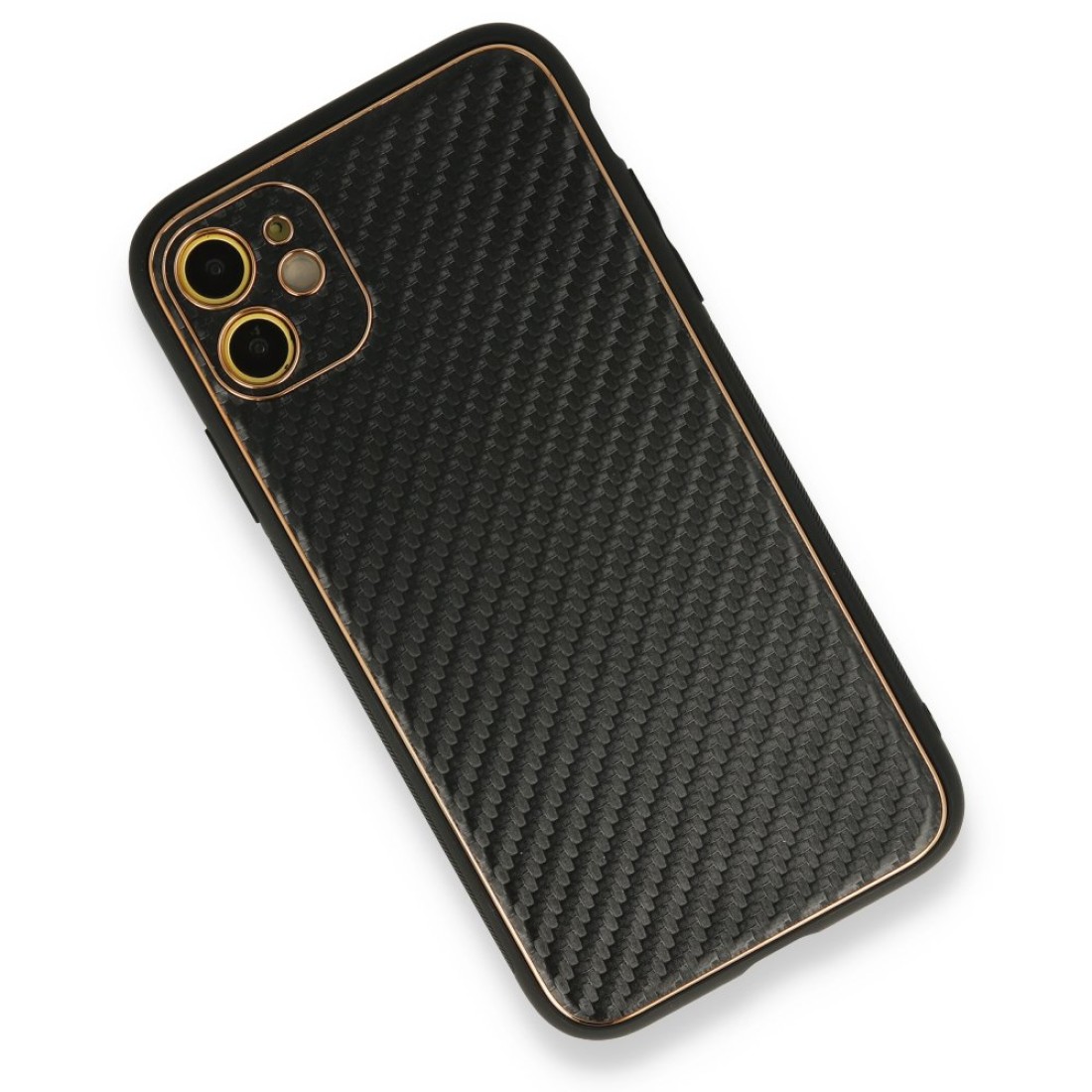 iPhone 12 Kılıf Coco Karbon Silikon - Siyah iPhone 12 Kılıf Coco Karbon Silikon - Siyah