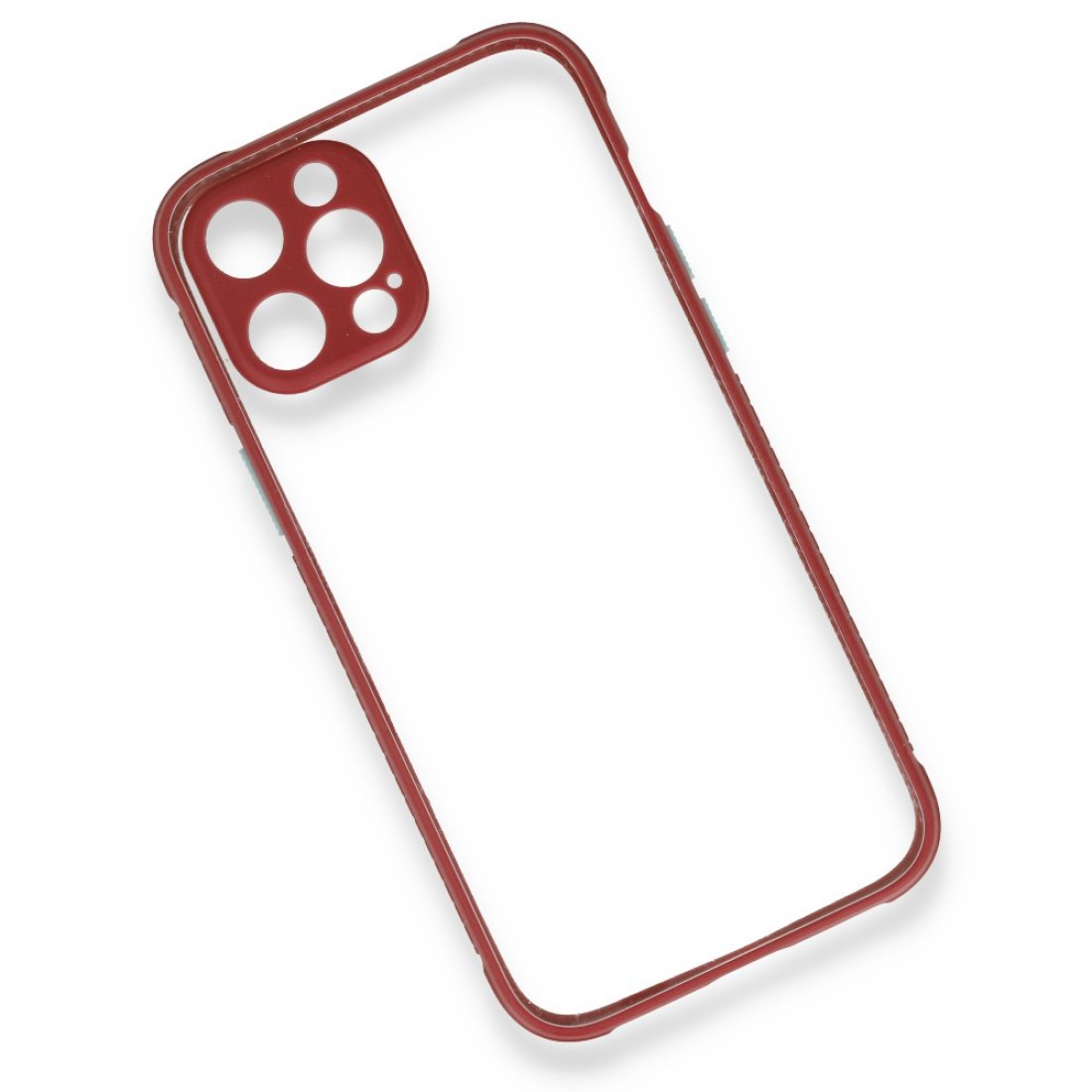  iPhone 12 Pro Kılıf Miami Şeffaf Silikon - Fuşya