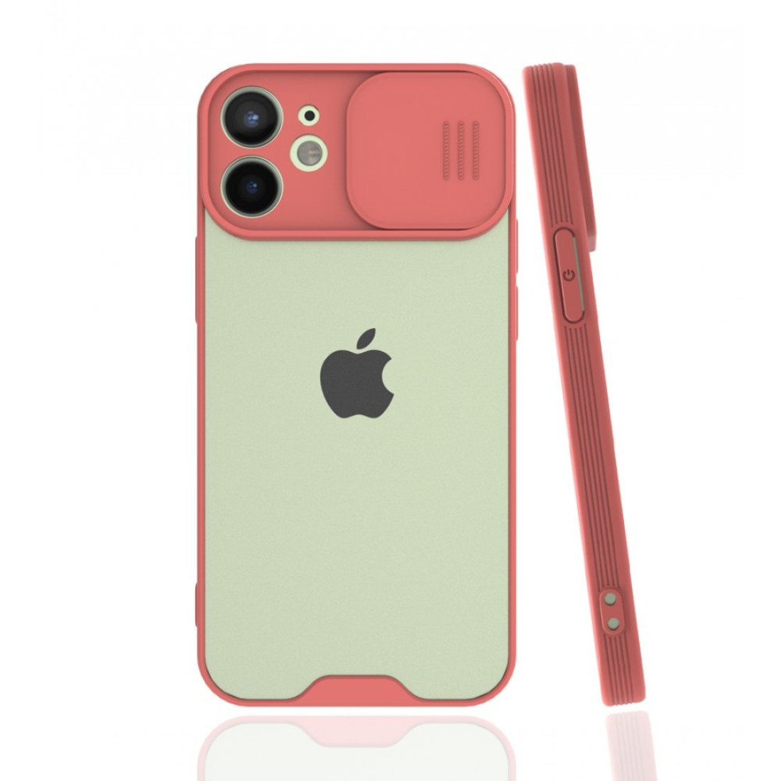  iPhone 12 Mini Kılıf Platin Kamera Koruma Silikon - Pembe