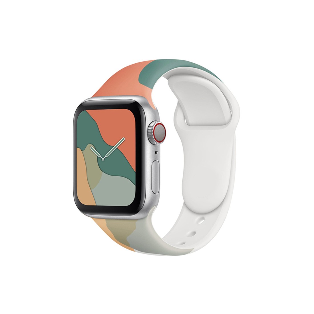  Apple Watch 40mm KR407 Kamuflaj Silikon Kordon - Desen 1