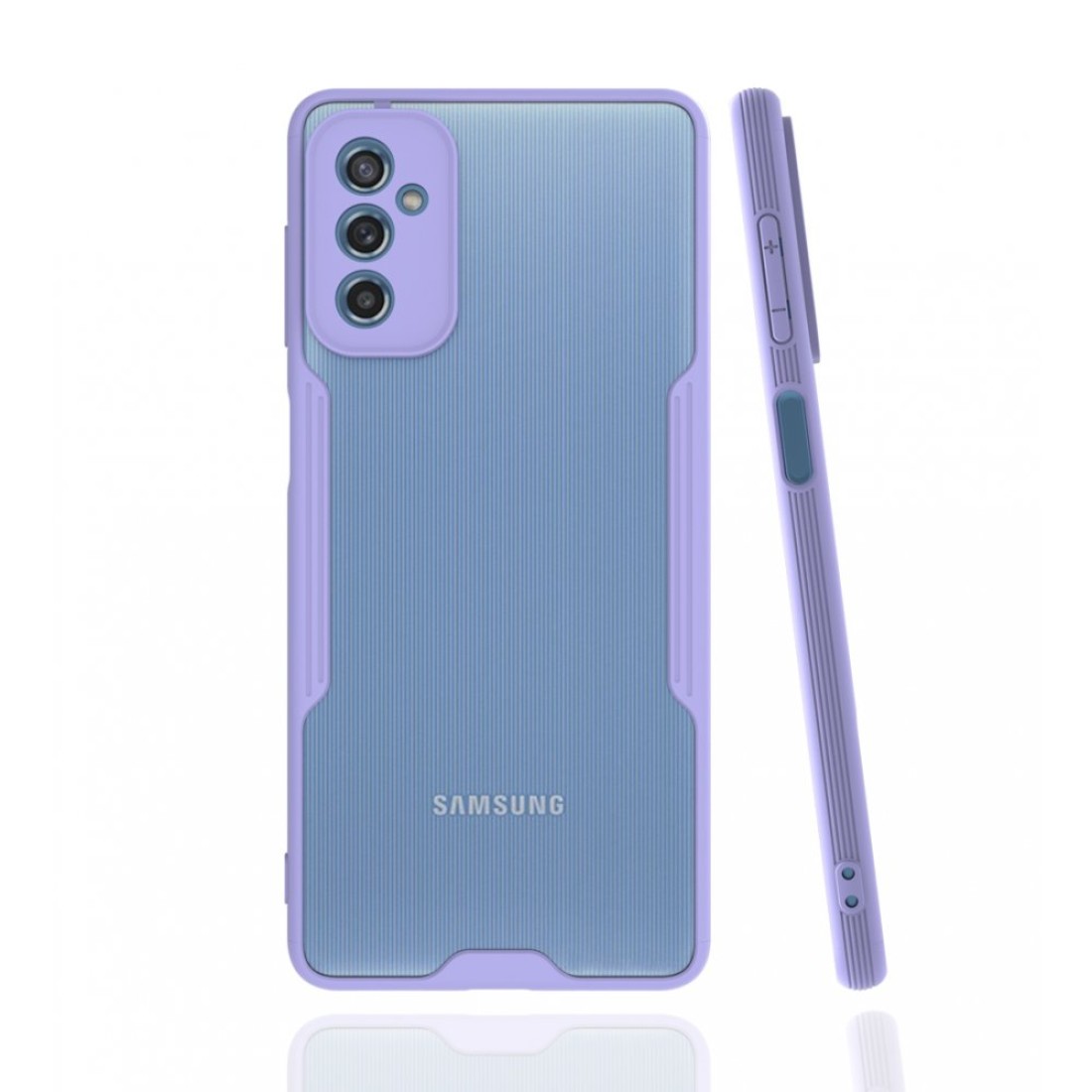  Samsung Galaxy M52 5G Kılıf Platin Silikon - Lila