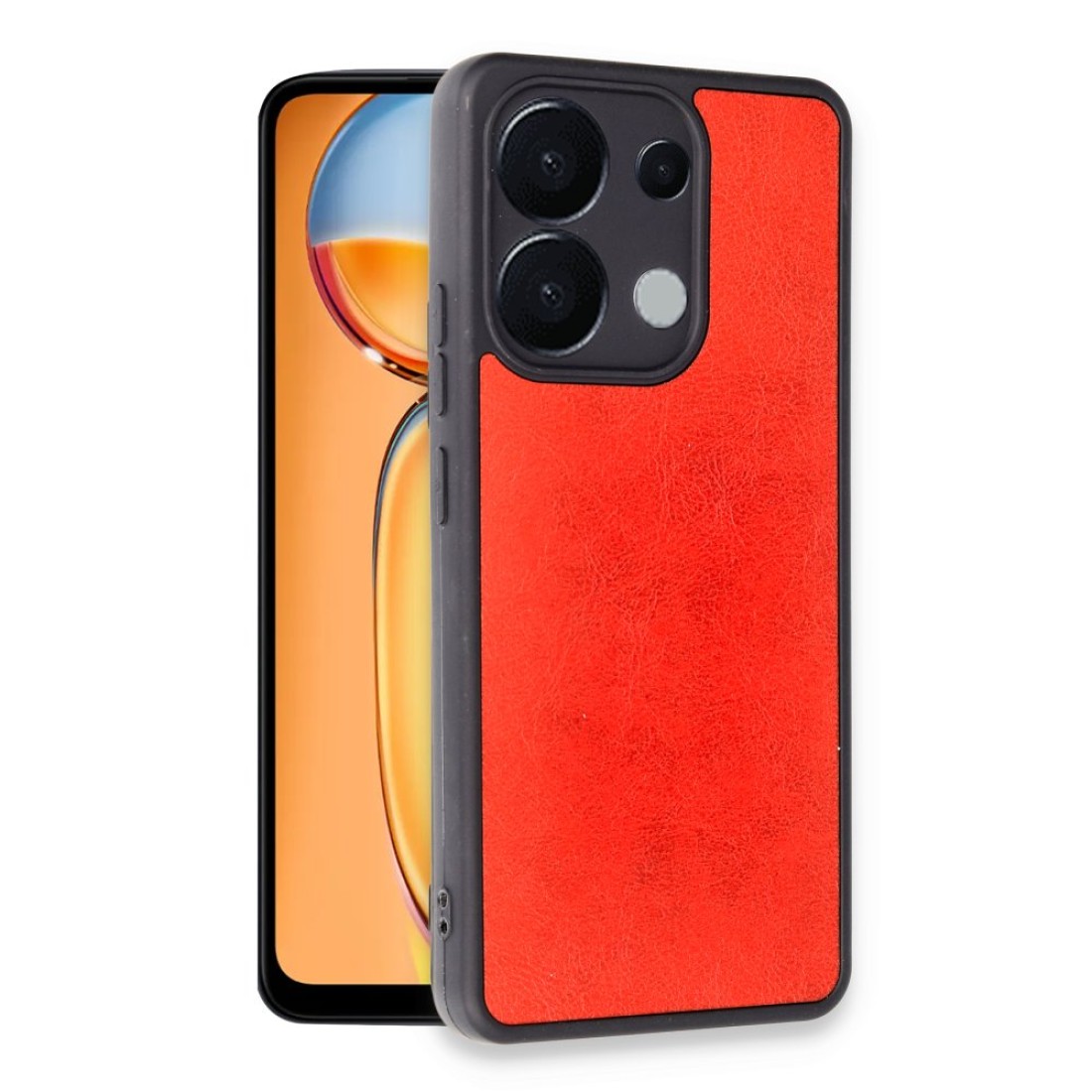  Xiaomi Poco M6 Pro 4G Kılıf Aras Deri Kapak - Kırmızı