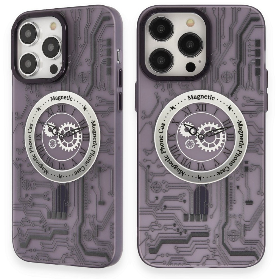  iPhone 14 Pro Max Kılıf Apollo Magneticsafe Desenli Kapak - Apollo Mor - 5
