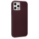 iPhone 12 Pro Kılıf Asya Deri Silikon - Mürdüm iPhone 12 Pro Kılıf Asya Deri Silikon - Mürdüm
