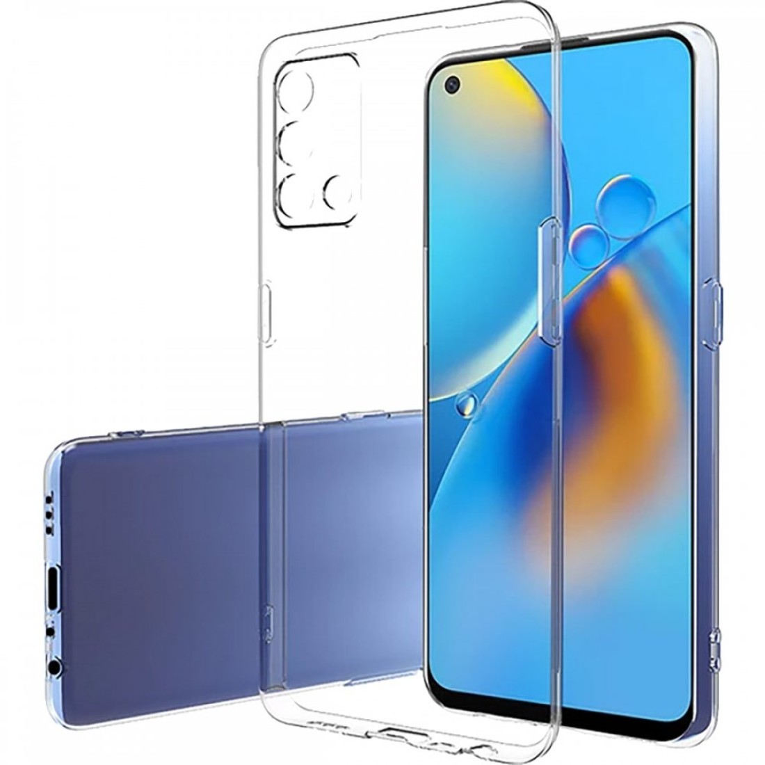  Oppo A74 4G Kılıf Deluxe 2mm Şeffaf Silikon - Şeffaf