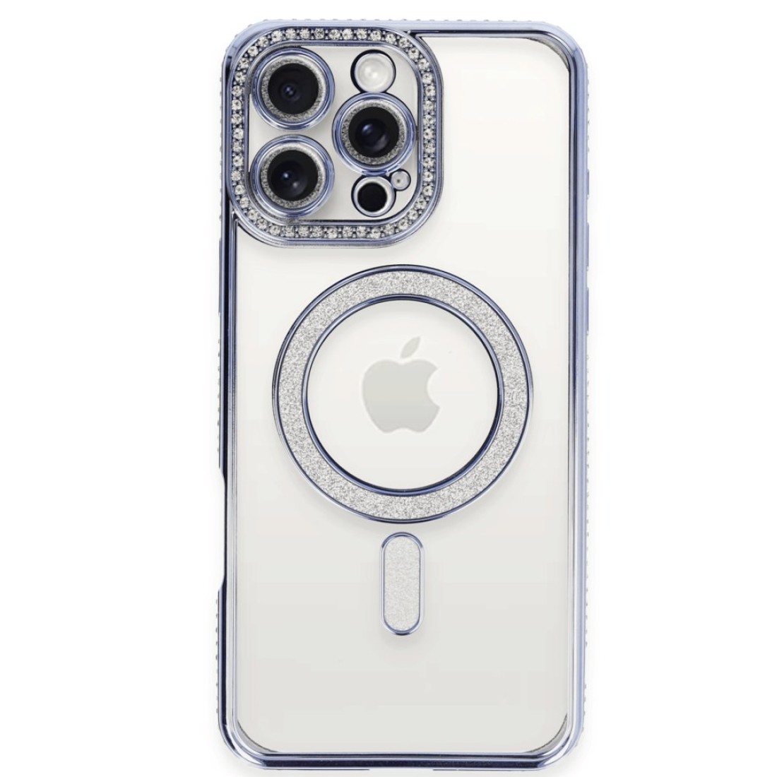  iPhone 16 Pro Kılıf Joke Simli Magneticsafe Kılıf - Mavi