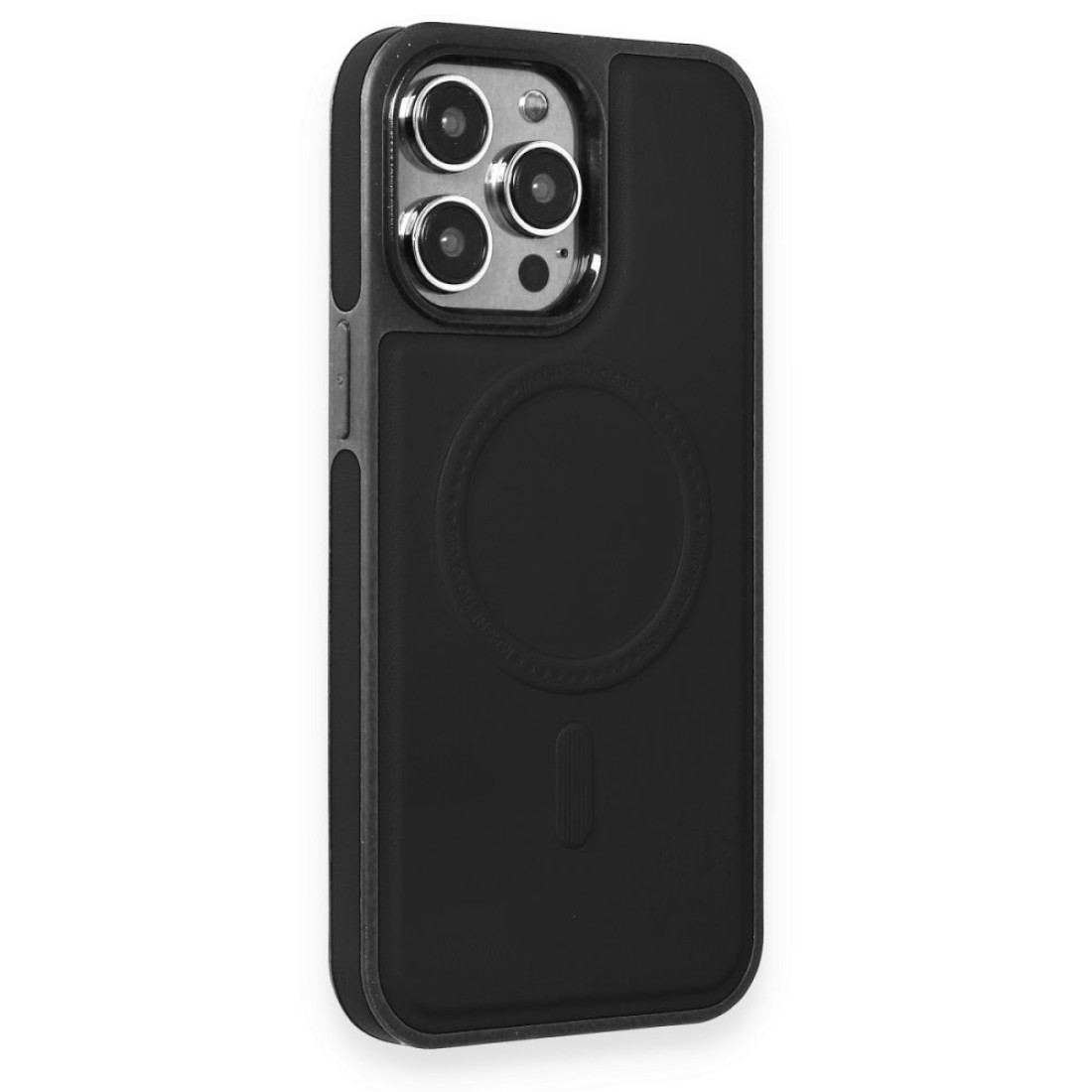 iPhone 13 Pro Max Kılıf Ozzi Magsafe Deri Kapak - Siyah iPhone 13 Pro Max Kılıf Ozzi Magsafe Deri Kapak - Siyah