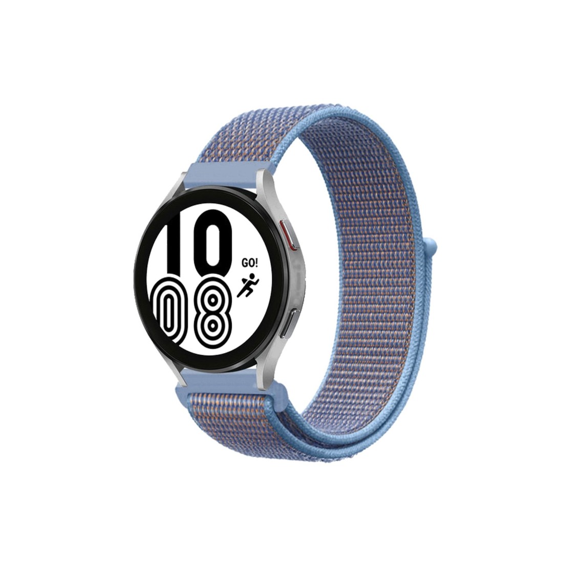  Samsung Galaxy Watch 5 Pro Hasırlı Cırtcırtlı Kordon - Lila-Mor