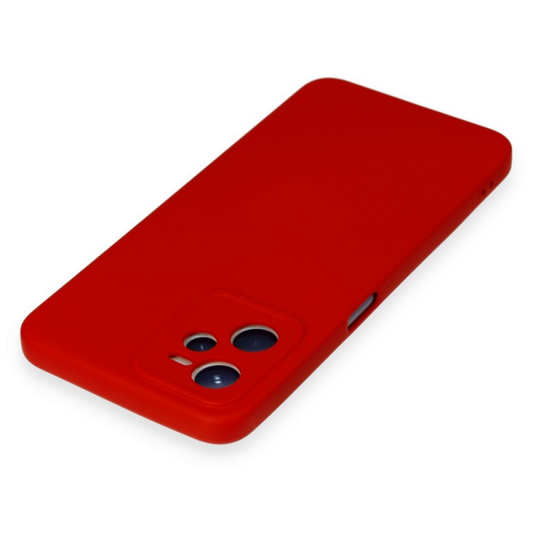  Realme C35 Kılıf Nano içi Kadife Silikon - Kırmızı