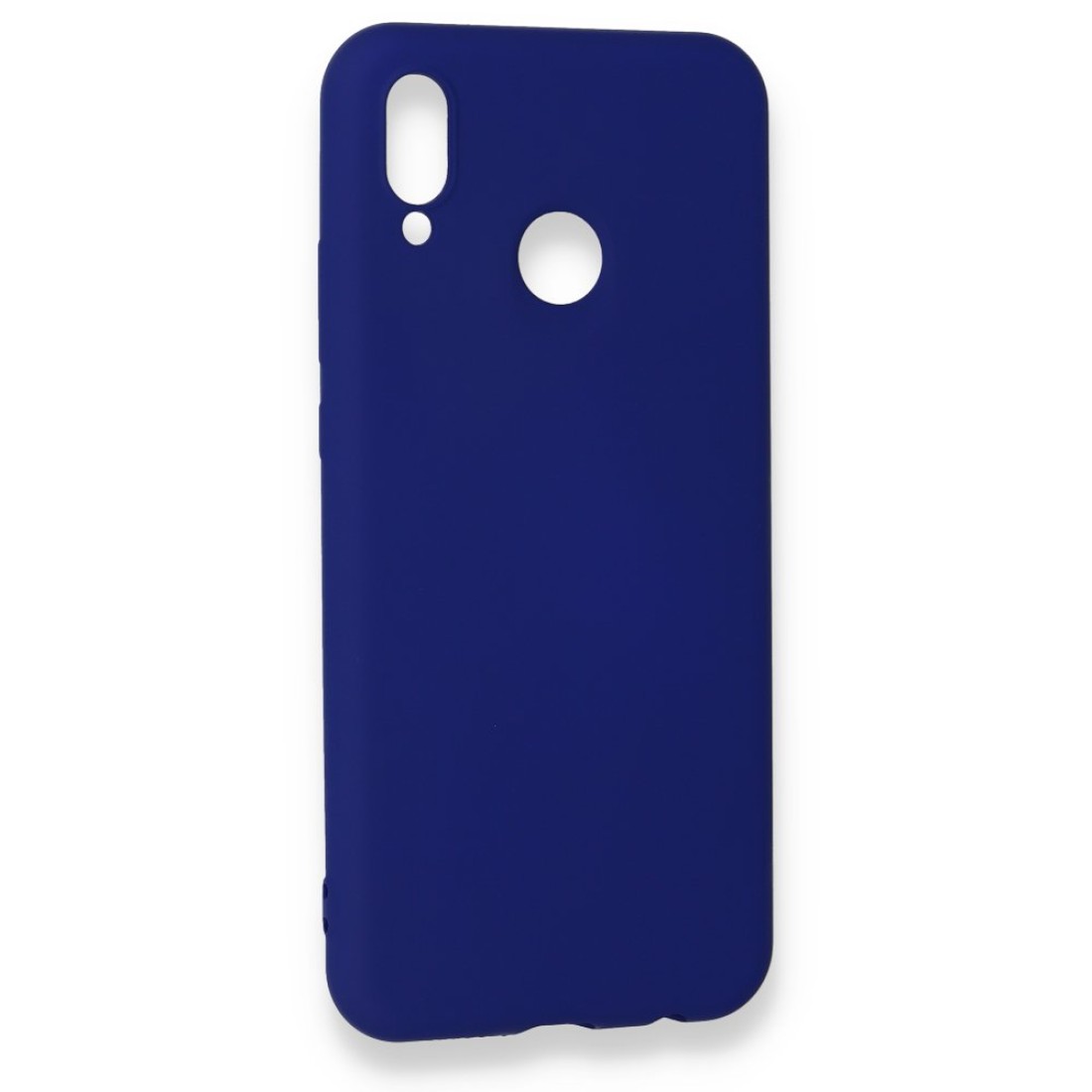  Huawei P20 Lite Kılıf Nano içi Kadife Silikon - Koyu Mavi