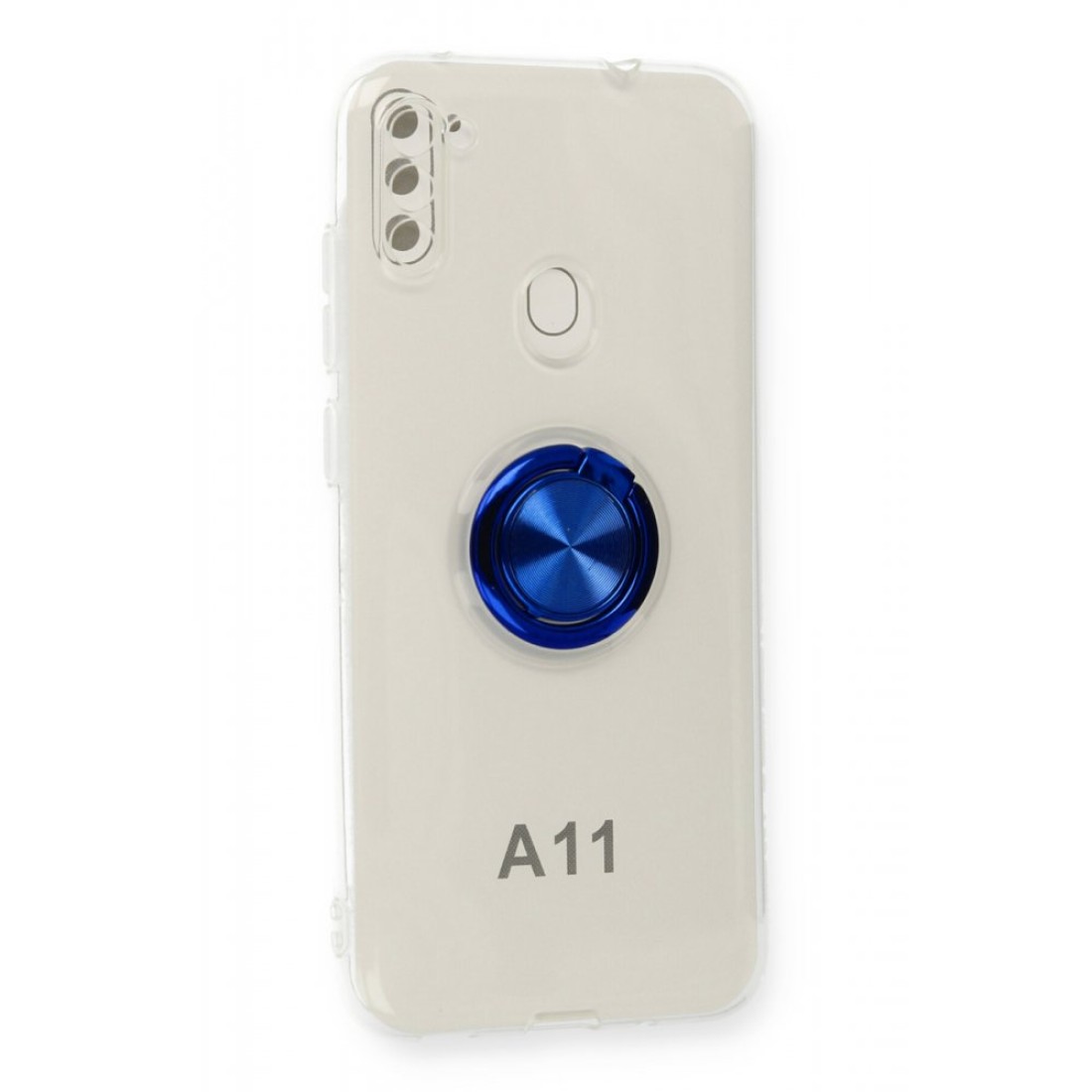  Samsung Galaxy M11 Kılıf Gros Yüzüklü Silikon - Mavi