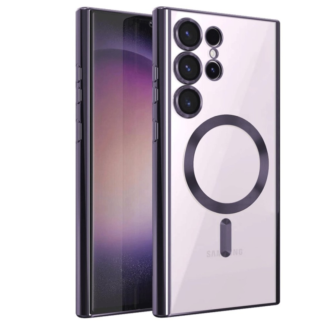  Samsung Galaxy S23 Ultra Kılıf Kross Magneticsafe Kapak - Mor